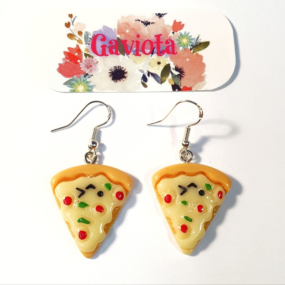 Pizza Slice Resin Earings